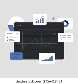 Business analytics dashboard charts data widgets decision intelligence