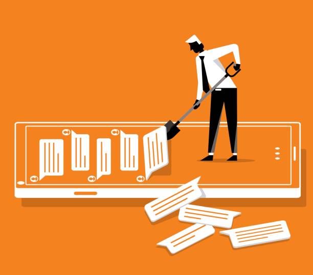 Data quality database deduplication CRM management abstract illustration