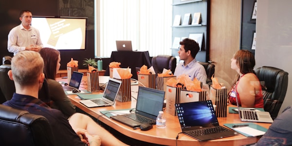 Marketing agency team working on campaigns