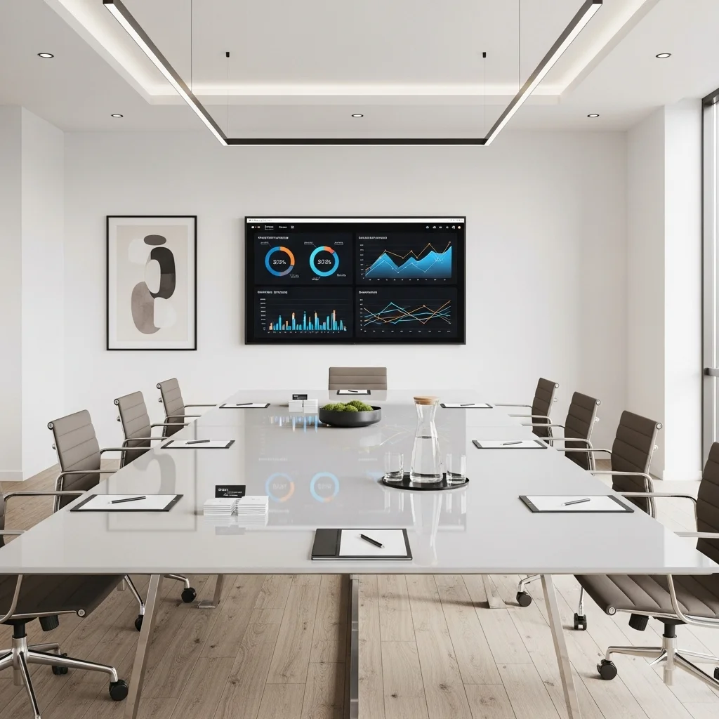 Modern Conference Room with City View