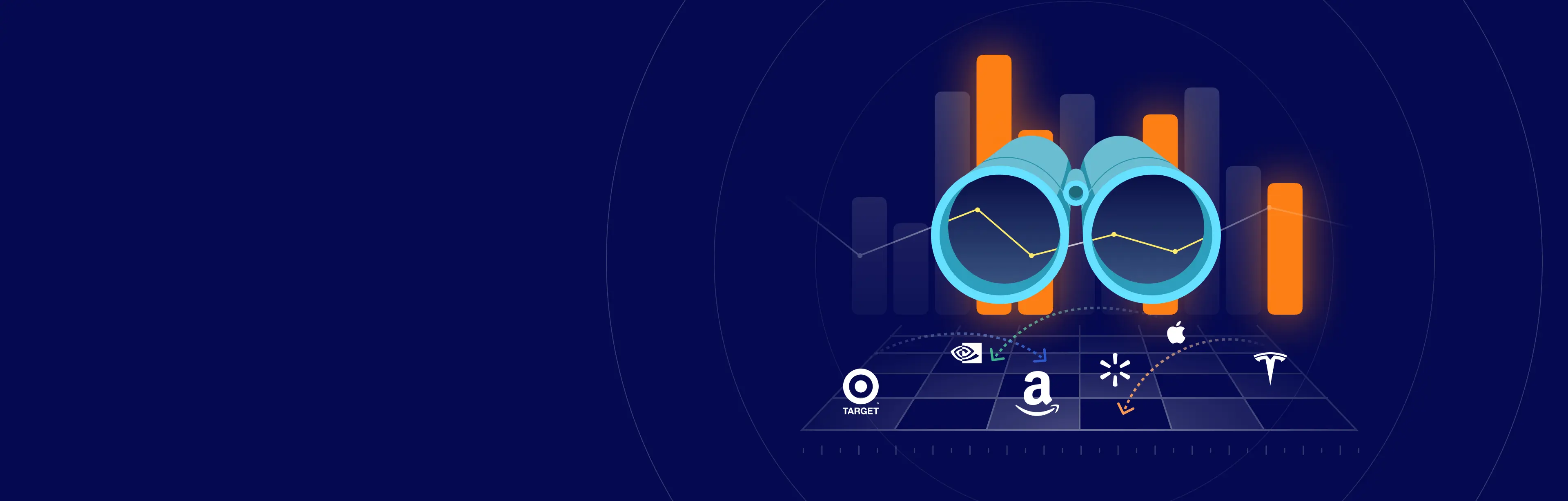 Competitive intelligence data analysis visualization abstract