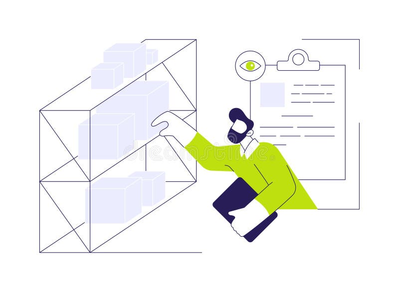 Vendor contract management procurement business abstract illustration
