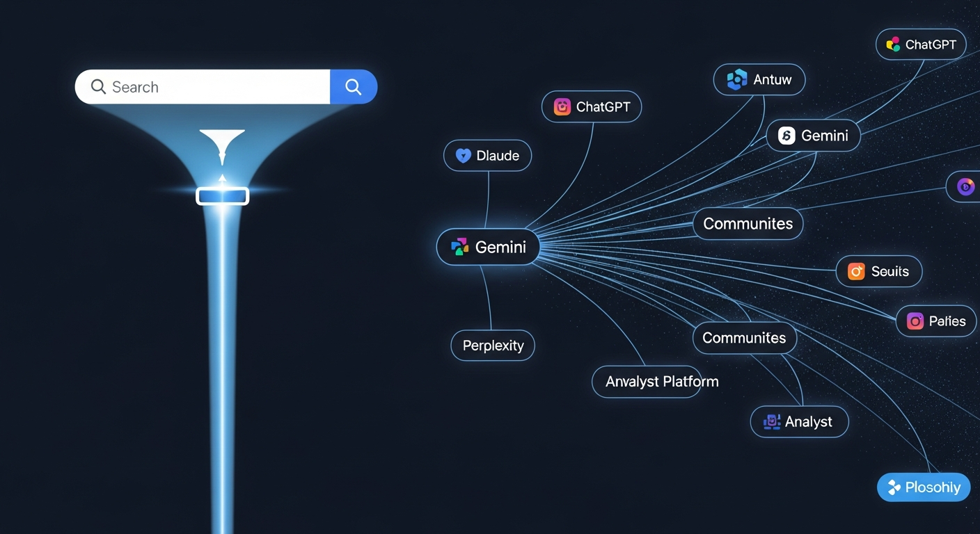 RankWorks AI discovery ecosystem showing how all marketing channels connect to one unified intelligence layer